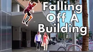 Falling Off Of Building Prank!