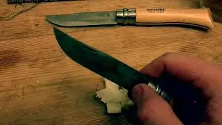 Мои НОЖИ! ОПИНЕЛИ! 8 Carbon и 10 Inox Как режет Opinel
