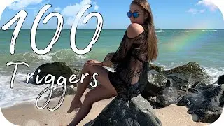 ASMR 100 TRIGGERS in 4 minutes on the SEA 😱 АСМР 100 ТРИГГЕРОВ за 4 минуты на МОРЕ