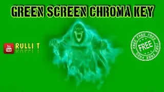 Green Screen [1080p] - GREEN GHOST HAUNTED animation 🔊 sound