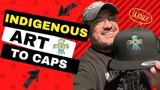Embroidering Indigenous Art to Caps!