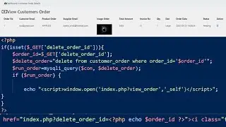 89. Delete Customer Orders from Database table Using PHP & MySQL