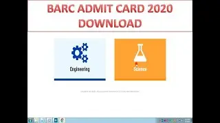 BARC ADMITCARD  2020 SCIENCE DOWNLOAD NOW | BARC OCES/ DGFS 2020 ADMIT CARD | DOWNLOAD NOW |