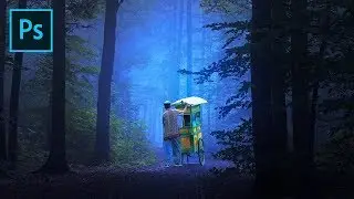 Photoshop Manipulation Tutorial - Dramatic Fantasy Light Foggy Night Effect | So Baso
