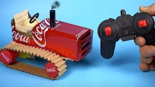 Make An Incredible Mini RC Tractor with Soda Cans - DIY TOYS