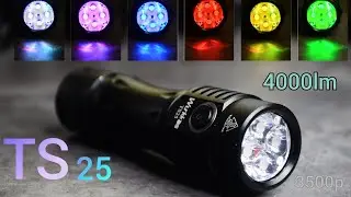 ФОНАРЬ С RGB подсветкой /WURKKOS TS25