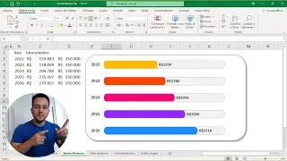 Como fazer Gráfico Bonito no Excel | Gráfico de Barras Moderno