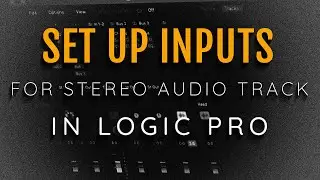 How To Sett Up Inputs for a Stereo Audio Track In Logic Pro For Blind Users With VoiceOver!