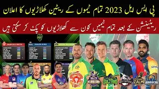 PSL 2023 All Teams Retained | PSL 8 All Teams Squad