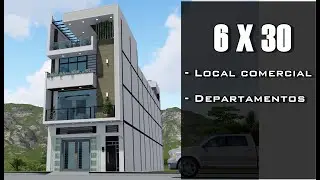 HERMOSA VIVIENDA MULTIFAMILIAR 6x30 TRES PISOS + AZOTEA (CasasModernasRT)