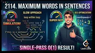 Maximum Number of Words Found in Sentences — Split, Count & Space Trick | LeetCode 