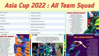 Asia Cup 2022 All Team Squad
