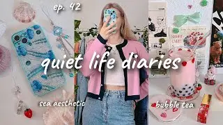 🧋vlog ep. 42: делаем bubble tea, морская эстетика 🐚 покупки одежды и другие k-pop распаковки