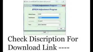 Epson L810 L811 Adjustment Program Resetter