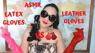 ASMR Hot Pink 100% Latex VS Leather Gloves!!!