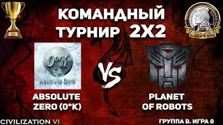 Битва титанов в Командном турнире 2х2 Civilization VI. Absolute Zero vs. Planet of Robots