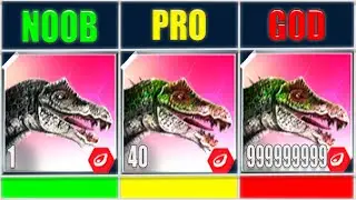 NOOB vs PRO vs GOD SPINOTASUCHUS 999 | JURASSIC WORLD THE GAME