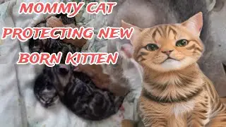 Mommy Cat Protecting Her New Born #catlover #mommycat #cat #cats