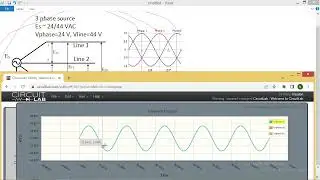 CircuitLab: Three-phase Circuit ONLINE SIMULATION (mô phỏng mạch điện  3 pha trực tuyến)