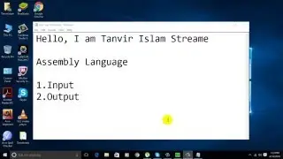 Assembly Language 8086 Input Output