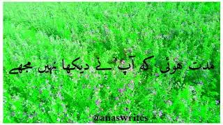 Mudat hue ap ny dakha nshi mujhy sad poetry stutes for whatsapp by ali shah