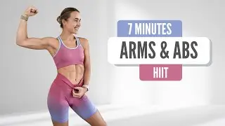 ARMS & ABS HIIT // 7 MIN Workout (sculpt & tone)