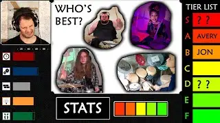 Ranking TOP Tom Sawyer (Rush) Drum Covers Reaction ft. Sina, Meytal Cohen, Nandi Bushell +5
