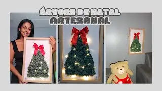 Minha árvore de Natal 2024 - Passo a Passo.  Você pode fazer com fio de pelúcia ou lã.