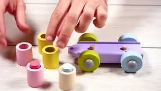 Деревянная игрушка Cubika Сказочный поезд Распаковка