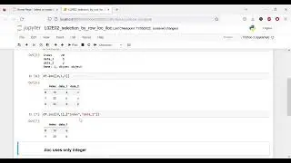 Selections of Row: loc vs iloc