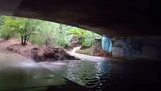 Under Moab Main Street Bridge before the Flash Flood on August 11, 2022