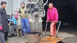Crane Engine Removal from Start to Finish | Heavy Equipment Repair#