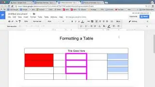 Google Docs - Table Formatting