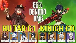 Hu Tao C1 Plunge & Kinich C0 86% Dendro DMG Spiral AByss Floor 12 Genshin impact