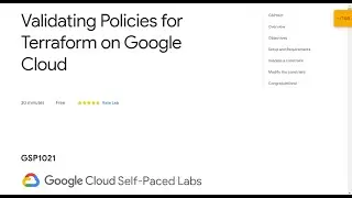 Validating Policies for Terraform on Google Cloud Qwiklab