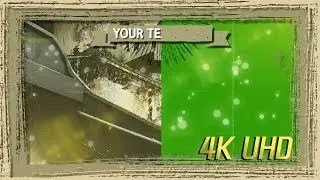 4K Vintage Photo Frame Free Green Screen.
