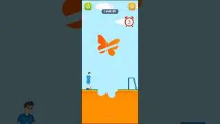 Help the guy to cut butterfly 🤣😳 funny game level 80 #trending #viral #10million