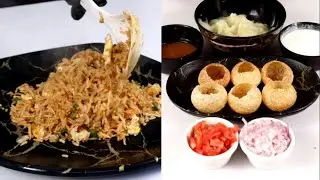 last week best recipes #asmr #food #panipuri #eggfriedrice