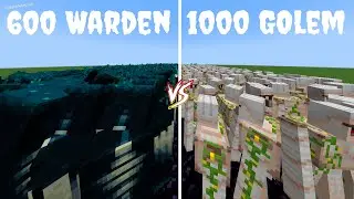 1000 IRON GOLEM VS 600 WARDEN. MINECRAFT BATTLE