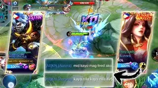 HAYABUSA HARD CARRY IN SOLO RANK GAME! - WITH TOXIC FEEDING MAGE!! - MLBB