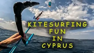 Kitesurfing fun in Cyprus