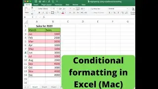 How to highlight cells and rows using conditional formatting (Mac)