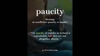 Word of the day | paucity | @thewordmeanings | #vocabulary #inglis