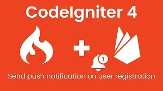 Send Firebase Push notification to admin on new user registration in codeigniter 4