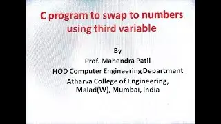 swap of two numbers using third variable