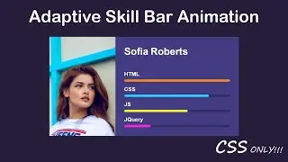 Adaptive Skill Bar Portfolio | CSS Progress Bar Animation