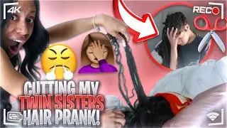 CUTTING MY TWIN SISTERS HAIR😳!! (I HAD to get her back!) | TheWickerTwinz