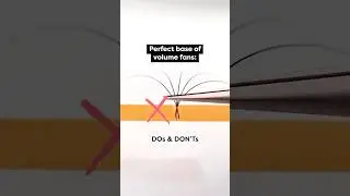 Dos and Don'ts For Perfect Base of Volume Lash Fans #lashextensions #volumelashes #shorts