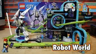 LEGO City Robot World Roller-Coaster Park review! Set 60421 has arcades & an Exo-Force Mech twist!