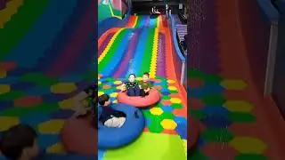 Sliding fun in indoor playground. #slidingfun #slidingvideo #slidingvideos #havefun #enjoying